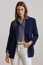 Lauren Ralph Lauren gyapjú kabát sötétkék, kétsoros gombolású, 200957329 - sötétkék 36