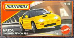 Mattel - 1992 Mazda Autozam AZ-1 - kisautó papírcsomagban (JBV66)
