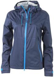 James & Nicholson (Daiber) Női softshell kapucnis kabát JN1097 - Sötétkék / kobaltszín | 2XL (1-JN1097-1737631)