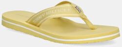Tommy Hilfiger flip-flop HILFIGER WEBBING BEACH SANDAL sárga, női, lapos talpú, FW0FW08515 - sárga Női 39