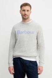Barbour pamut melegítőfelső Pique Applique Crew Sweatshirt szürke, férfi, melange, MOL0670 - szürke XXL