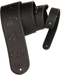  PRS Birds Leather Strap Black bőrheveder