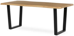 Artium Étkezőasztal, 180x90x75 cm, MDF lap, vadtölgy dekor, U alakú fém lábak (HT-F4218_OAK)