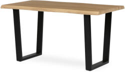 Artium Étkezőasztal, 140x80x75 cm, MDF lap, vadtölgy dekor, U alakú fém lábak (HT-F4214_OAK)