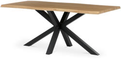 Artium Étkezőasztal, 180x90x75 cm, MDF lap, vadtölgy dekor, csillag alakú fém láb (HT-F4618_OAK)