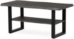 Artium Dohányzóasztal 120x60x55 cm, MDF lap, szürke tölgy dekor, fém, polc, fekete láb (CT-F4212_GREY)