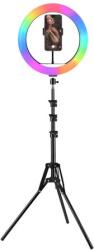 MG Selfie RGB LED körfény + állvány 2.1m, fekete