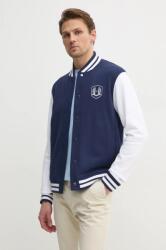 Hackett pamut melegítőfelső sötétkék, férfi, nyomott mintás, HM581349 - sötétkék M