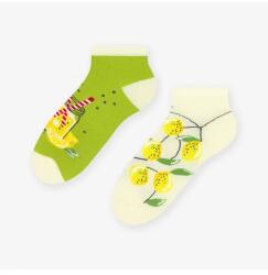 MORE Sosete scurte dama, verde cu model asimetric Lemonade - More S034-006 (Culoare: Verde, Marime: 39-42) (28885)