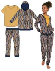 Cornette Set imbracaminte dama, 3 piese, 100% bumbac, Cornette W355-272 (Marime: XL, Culoare: Orange) (27168)