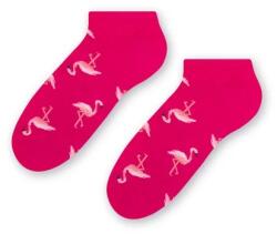 Steven Sosete scurte dama, roz cu model flamingo - Steven S114-080 (Culoare: Roz, Marime: 38-40) (28752)