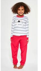 Cornette Pijama fete 9-14 ani, 100% bumbac, Cornette G475-149 Hello (Culoare: Gri, Marime: 134-140) (NX-4596)