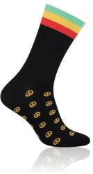 MORE Sosete barbati, model Peace - More S079042 negru detaliu galben (Culoare: Negru, Marime: 43-46) (14911)