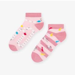 MORE Sosete scurte dama, roz cu model asimetric Game - More S034-001 (Culoare: Roz, Marime: 35-38)