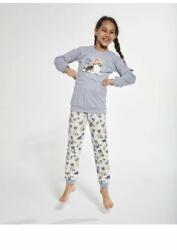 Cornette Pijama fete 1-8 ani, bumbac, Cornette G377-135 (Culoare: Gri, Marime: 98-104) (27341)