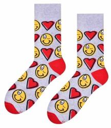 Steven Sosete barbati, model smiley si inimioare - Steven S136-K036 gri melange (Culoare: Gri, Marime: 44-46) (26347)