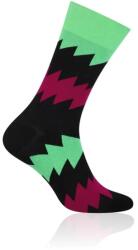 MORE Sosete bumbac pentru barbati, model ZigZag - More S079008 negru (Culoare: Negru, Marime: 39-42) (14226)