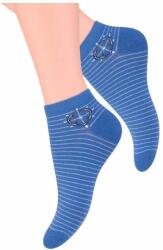 Steven Sosete scurte din bumbac pentru dama - Steven S114-007K blue (Culoare: Albastru, Marime: 35-37) (18230)