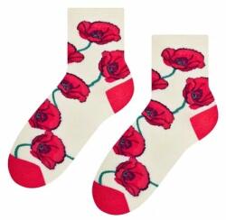 Steven Sosete dama cu model floral - Steven S099-504D ecru (Culoare: Ecru, Marime: 38-40) (24152)