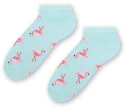 Steven Sosete scurte dama, turcoaz cu model flamingo - Steven S114-079 (Culoare: Turcoaz, Marime: 38-40) (28751)