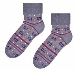 Steven Sosete flausate cu model S053-056 (Culoare: Gri, Marime: 35-37) (24031)
