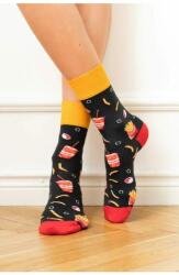 MORE Sosete dama, grafit cu model Snacks - More S078-136 (Culoare: Grafit, Marime: 35-38) (NX-21884)