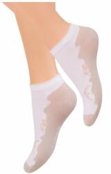 Steven Sosete scurte dama, model delfini - Steven S042-002C alb-bej (Culoare: Alb, Marime: 35-37) (10708)