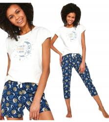 Cornette Pijama dama, 3 piese, 100% bumbac, Cornette W388-203 I love you (Culoare: Ecru, Marime: 2XL) (28102)