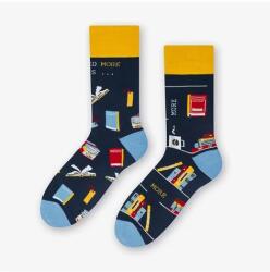 MORE Sosete barbati, bleumarin cu model asimetric Books - More S079-A013 (Culoare: Bleumarin, Marime: 43-46) (NX-22172)