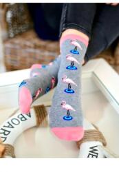 MORE Sosete dama, model Water birds - More S078098 gri (Culoare: Gri, Marime: 35-38) (NX-21842)