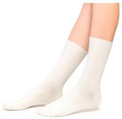 Steven Sosete bumbac dama, fara compresie - Steven S062-002 ecru (Culoare: Ecru, Marime: 38-40) (29697)