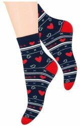 Steven Sosete dama cu model inimioare - Steven S099-457D granat (Culoare: Bleumarin, Marime: 35-37) (22346)