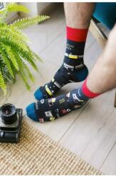MORE Sosete barbati, grafit cu model asimetric Photography - More S079-A020 (Culoare: Grafit, Marime: 43-46) (28944)