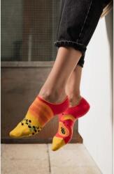 MORE Talpici dama - Sosete dama - din bumbac, cu model asimetric - Happy socks - More S005-002 Papayas (Culoare: Roz, Marime: 35-38) (NX-19778)