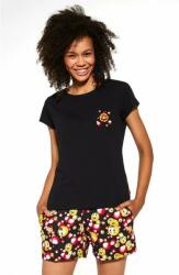 Cornette Pijama dama, 100% bumbac, Cornette W398-189 Smiley Love (Culoare: Negru, Marime: XL) (27653)