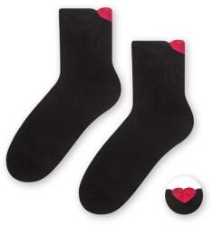 Steven Sosete dama, negru cu detaliu inima - Steven S136-C006 (Culoare: Negru, Marime: 35-37) (28850)