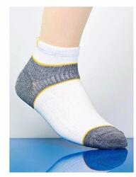 Steven Sosete scurte unisex, din coolmax, cu uscare rapida - Steven S059-01 alb-gri-galben (Culoare: Alb, Marime: 35-37) (11289)