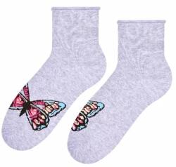 Steven Sosete dama, model fluture - Steven S099-606D gri melange (Culoare: Gri, Marime: 38-40) (26847)