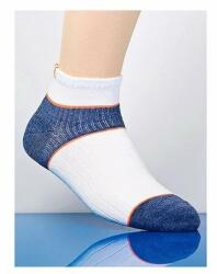 Steven Sosete scurte unisex, din coolmax, cu uscare rapida - Steven S059-05 alb-jeans-orange (Culoare: Alb, Marime: 35-37) (11301)