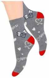 Steven Sosete dama cu model Love you - Steven S099-454 gri (Culoare: Gri, Marime: 38-40) (22350)