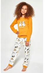 Cornette Pijama fete 9-14 ani, 100% bumbac, Cornette G592-145 Dogs (Culoare: Galben, Marime: 134-140) (NX-4636)