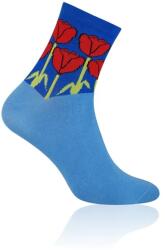 MORE Sosete dama, model Tulips - More S078033 albastru (Culoare: Albastru, Marime: 35-38) (NX-21802)