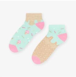 MORE Sosete scurte dama, turcoaz cu model asimetric Ice Cream - More S034-003 (Culoare: Turcoaz, Marime: 39-42) (28884)