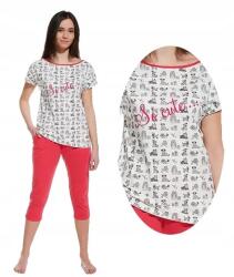 Cornette Pijama pentru fete adolescente 100% bumbac, Cornette G293-24 (Culoare: Roz, Marime: XS/158) (21903)