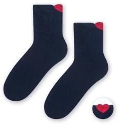 Steven Sosete dama cu detaliu inima - Steven S136-C005 granat (Culoare: Bleumarin, Marime: 35-37)