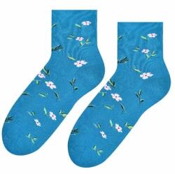 Steven Sosete dama cu model floral - Steven S099-608D marin (Culoare: Albastru, Marime: 38-40) (26845)