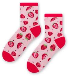 Steven Sosete dama, roz cu model capsuni - Steven S159-071 (Culoare: Roz, Marime: 35-37) (28769)