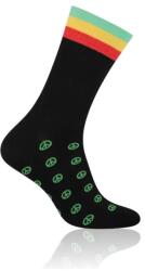 MORE Sosete barbati, model Peace - More S079044 negru detaliu verde (Culoare: Negru, Marime: 39-42) (NX-21950)