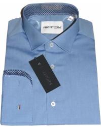 FRONTERA Camasa premium barbati, bumbac, slim fit - FRONTERA - albastru cu bezati (Culoare: Albastru, Marime: 44)