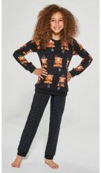 Cornette Pijama fete 1-8 ani, colectia mama-fiica, Cornette G996-148 Bear (Culoare: Negru, Marime: 122-128) (NX-4796)